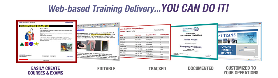 Web based training delivery