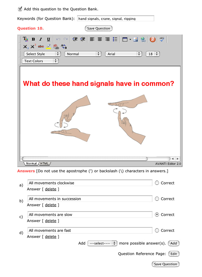 Question Editing